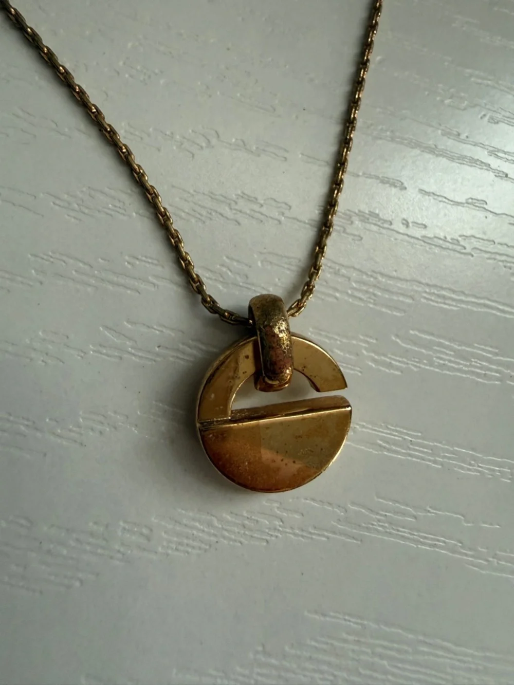 Christian Dior Gold Tone Pendant Necklace - Vintage - Picture 4 of 5